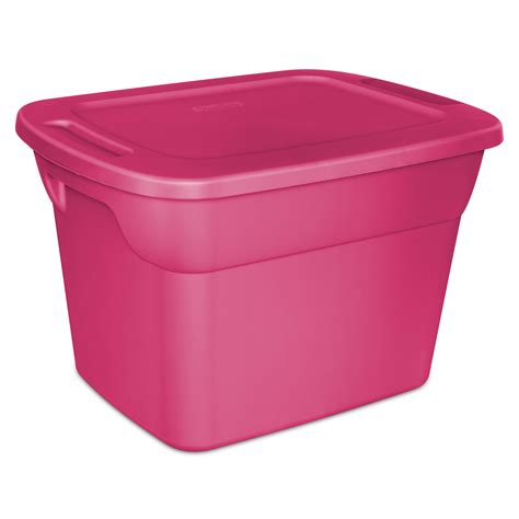 pink storage totes with lids